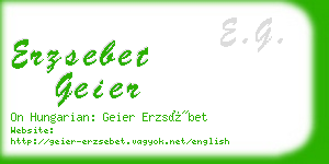 erzsebet geier business card